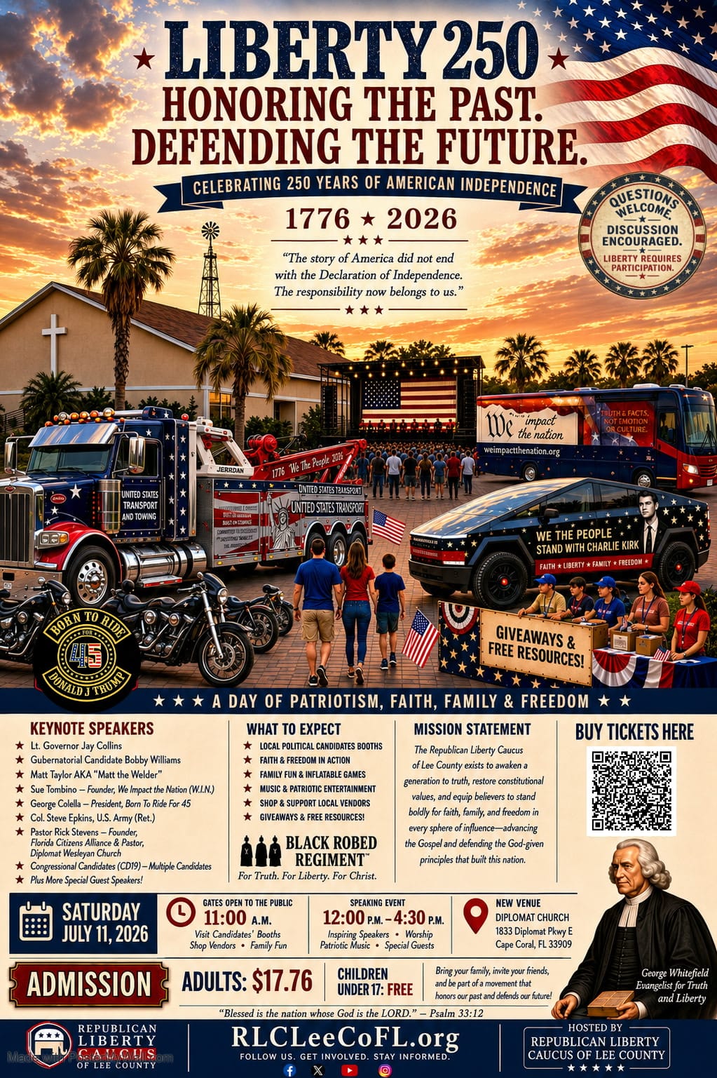 Official Liberty 250 event flyer