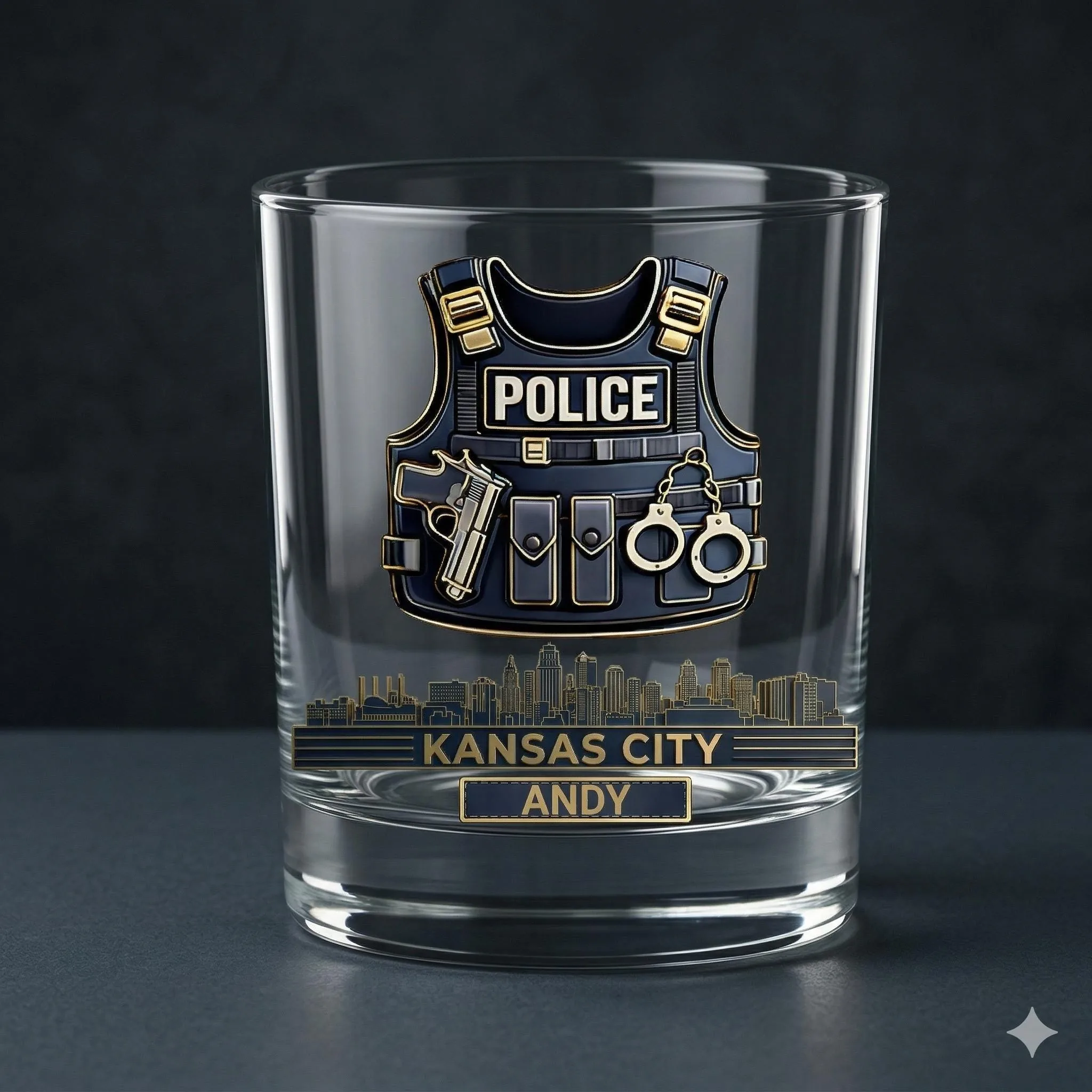 Personalized City Skyline Whiskey Glass, Custom Urban Landscape Drinkware, Hometown Pride Gift