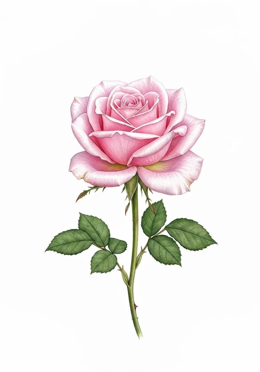 June Birth Flower Rose Wall Art Printable | Watercolor Floral Print | Digital Download | Birthday Gift | Roman