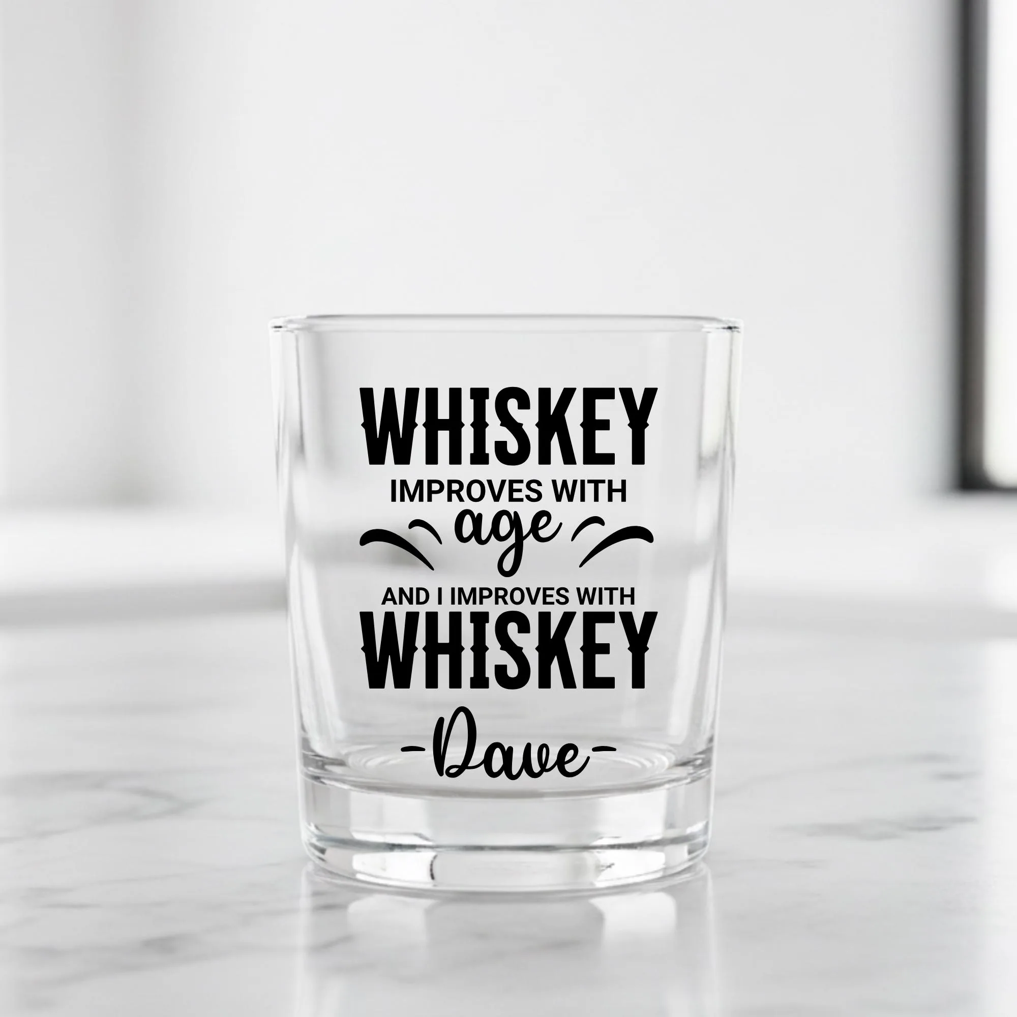 Personalized Whiskey Glass, Funny Quote, Engraved Rocks Glass