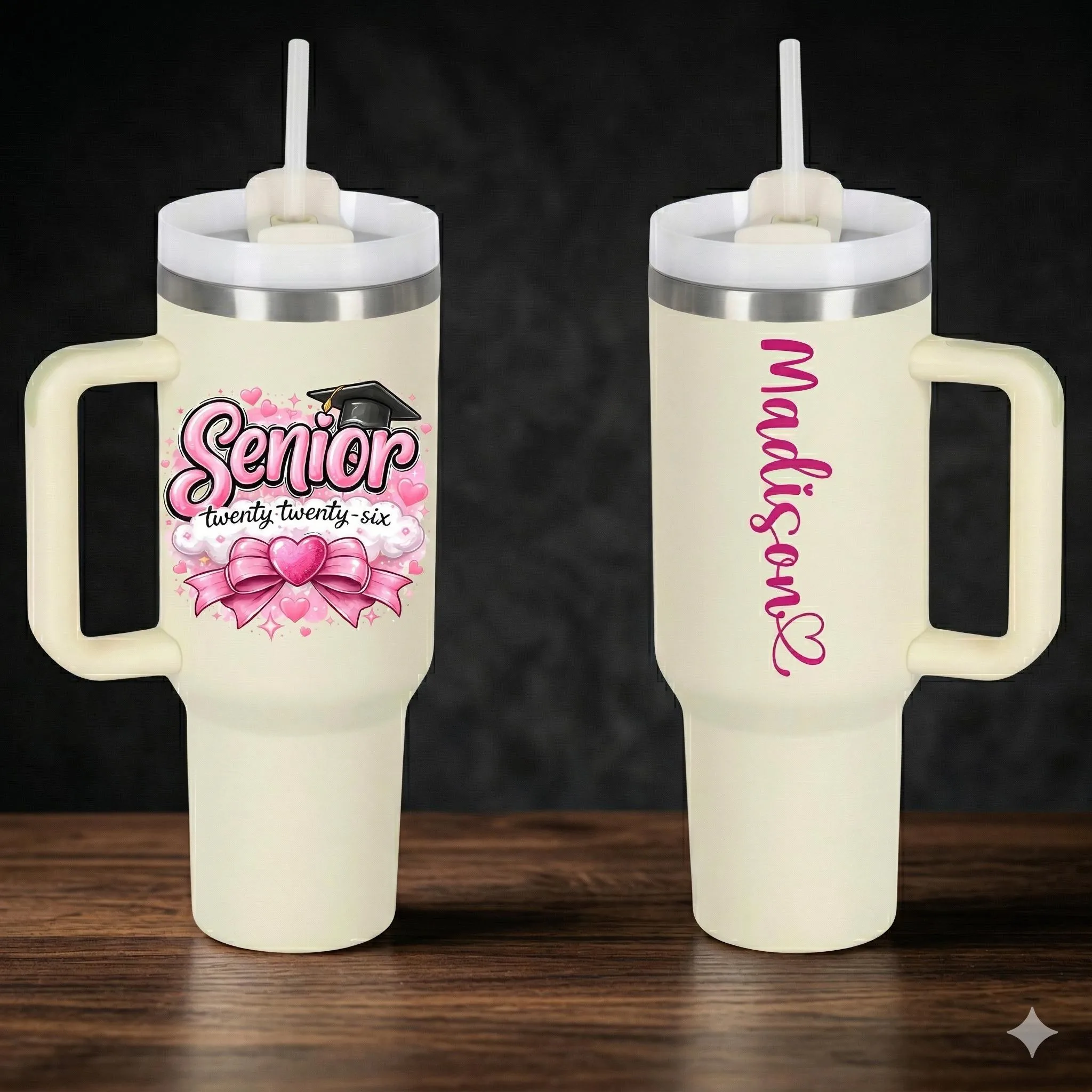 Personalized Senior 2026 Tumbler, Custom Graduation Cup, Class of 2026 Gift