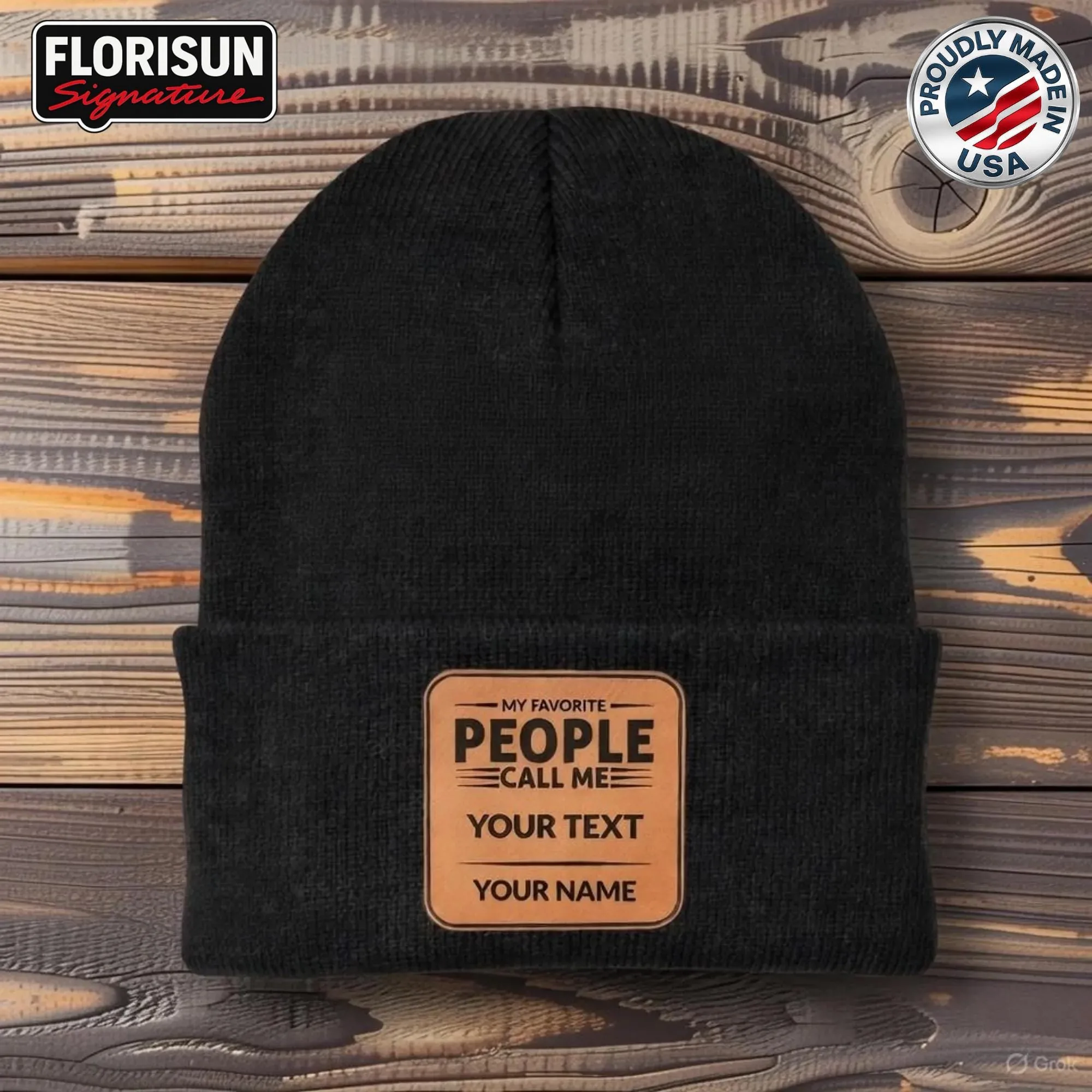 Personalized Beanie Hat, My Favorite People Call Me Custom Beanie, Custom Name Knit Hat, Funny Personalized Wi