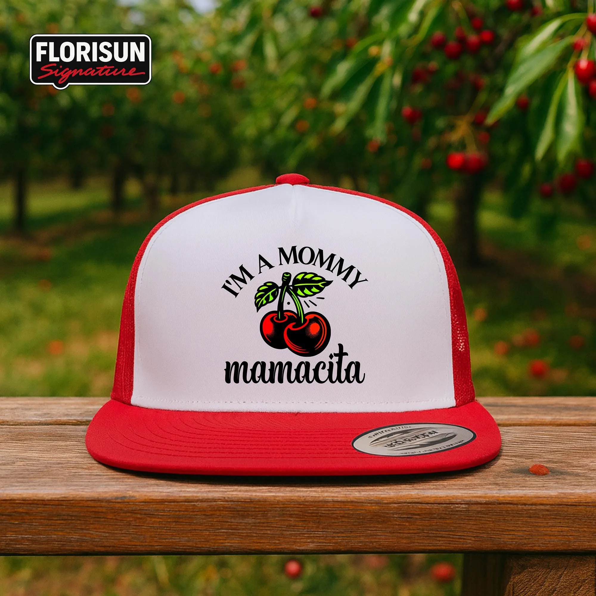 Personalized Mama Trucker Hat for Wife or Girlfriend, Custom Mom Name Leather Patch Cap, Mother's Day Gif