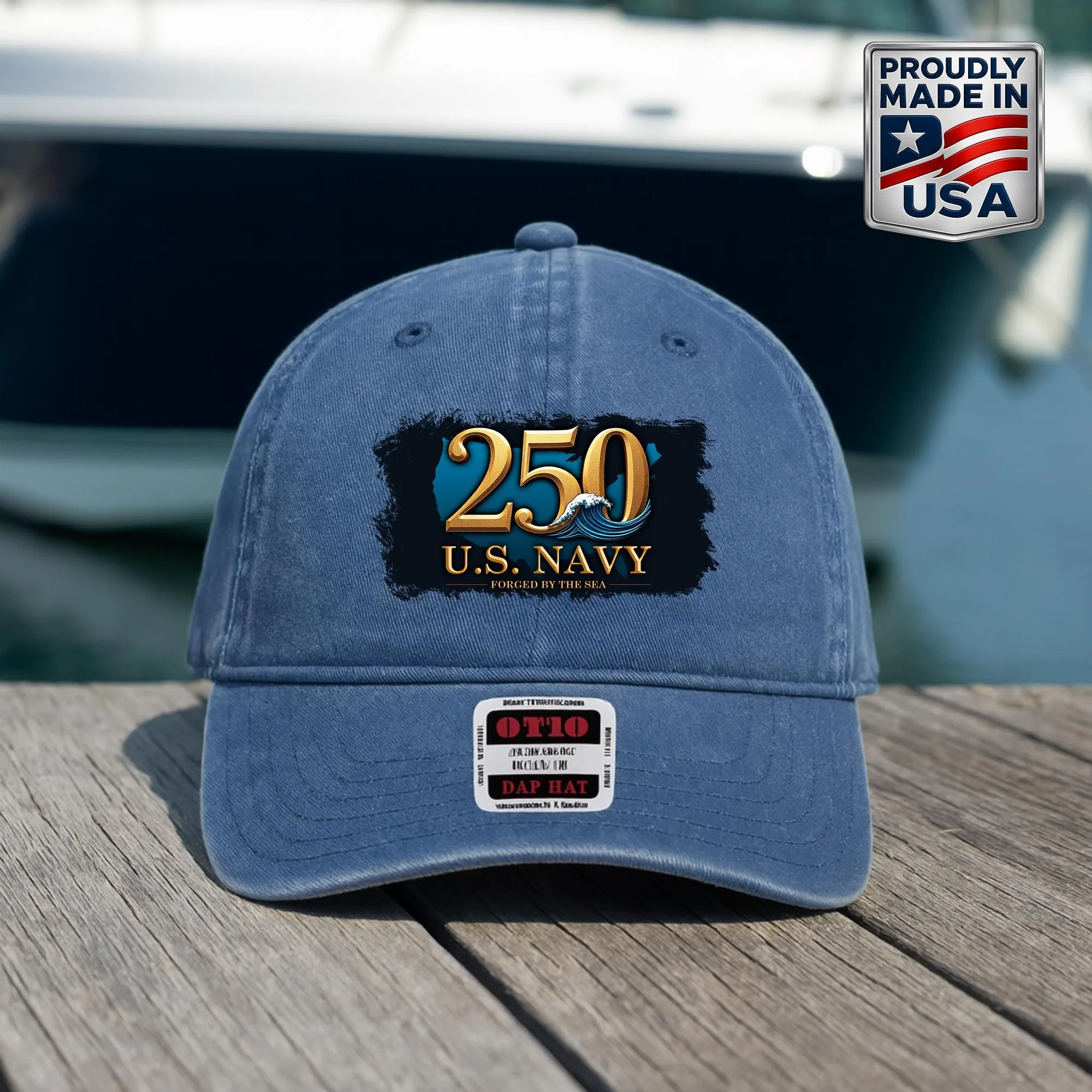 U.S. Navy Dad Hat, 250th Anniversary Edition (Adjustable Cotton Fit)